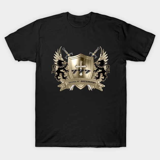 HOLY SPIRIT GOLDEN SHIELD T-Shirt by OUTLET 21